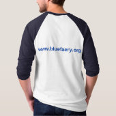 Blue Faery mannen basic 3/4 -sleeve raglan T-shirt (Achterkant)