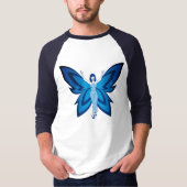 Blue Faery, T-shirt à raglan à manches 3/4 (Devant)