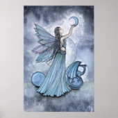 Blue Fairy Dragon Poster by Molly Harrison (Devant)