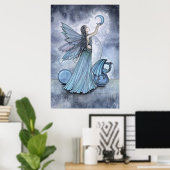 Blue Fairy Dragon Poster by Molly Harrison (Bureau à domicile)