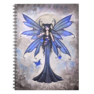 Blue Fairy Fantasy Art Notitieboek