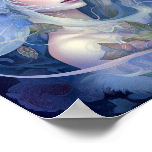 Blue Fairy Fantasy Art Poster (Hoek)