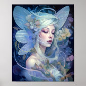 Blue Fairy Fantasy Art Poster (Voorkant)