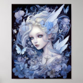 Blue Fairy Fantasy Art Poster (Voorkant)