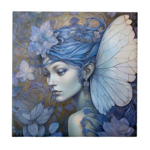 Blue Fairy Fantasy Art Tegeltje