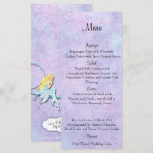 Blue Fairy op Paarse bruiloft Menu (Voorkant / Achterkant)