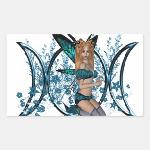 Blue Fairy Rechthoekige Sticker