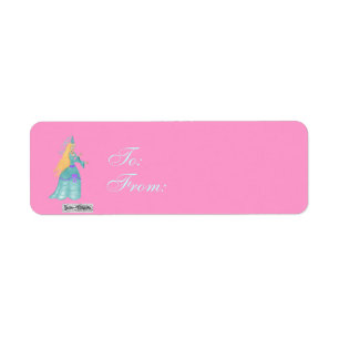 Blue Fairytale Princess Gift Labels