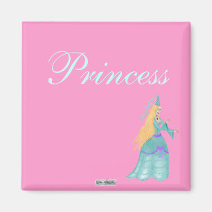 Blue Fairytale Princess Magnet Magneet