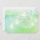 Blue Fairytale Woodsy Farmhouse Mason Jar Wedding Kaart (Achterkant)