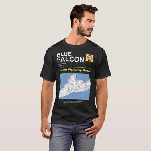 Blue Falcon Owner27;s Manual Essential T-Shirt (Voorkant volledig)