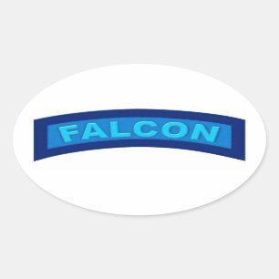 Blue Falcon-Stickers Ovale Sticker