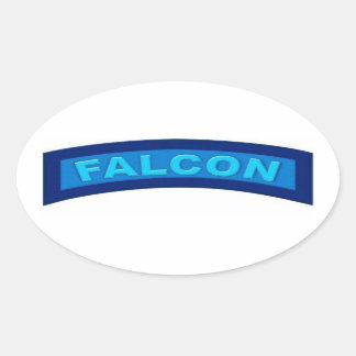 Blue Falcon-Stickers Ovale Sticker