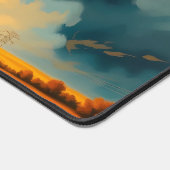 Blue Fall Mountain Desk Mat - Autumn Nature Desk P (Coin)