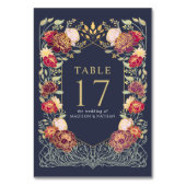 Blue Fantasy Betoverde Tuin Bruiloft Kaart (Achterkant)