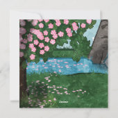 Blue Fantasy Eastern Dragon Tea Tijd Feestdagenkaart (Achterkant)