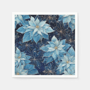 Blue Fantasy Poinsettia Servet