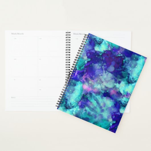 blue fantasy watercolors : planner (Display)
