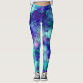 Blue Fantasy waterverven : Leggings (Voorkant)