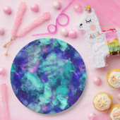 Blue Fantasy waterverven : Papieren Bordje (Feest)