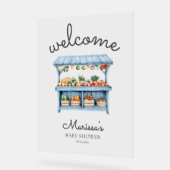 Blue Farmers Market Baby Shower Welcome (Angle)