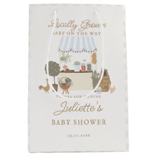 Blue Farmers Market lokaal groeien Baby shower gun Medium Cadeauzakje