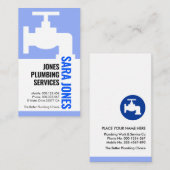 Blue Faucet Jouw naam Waterflow Visitekaartje (Voorkant / Achterkant)