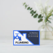 Blue Faucet Rooftop Building Frame Visitekaartje (Staand voorkant)