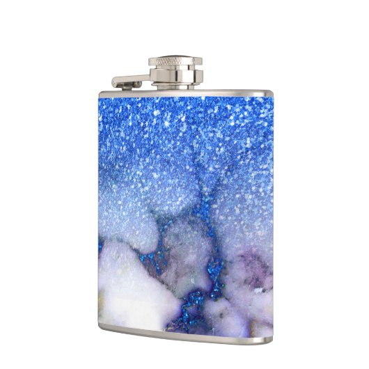 Blue Faux Glitter en Marble Ombre Heupfles (Links)