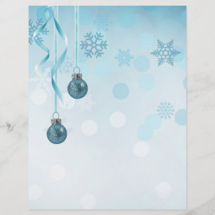 Blue Faux Glitter-kerstversieringen