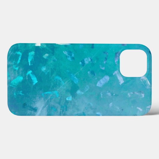 Blue Faux Glitter Texture Case-Mate iPhone Case (Achterkant (horizontaal))