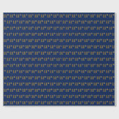Blue, Faux Gold 11th (Elfde) Event Cadeaupapier (Vlak)