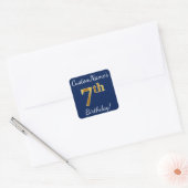 Blue, Faux Gold 7e anniversaire + Autocollant de n (Enveloppe)
