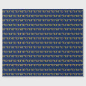 Blue, Faux Gold 83rd (83ste) event Cadeaupapier (Vlak)