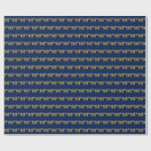 Blue, Faux Gold 98th (negenenennegentig) Event Cadeaupapier (Vlak)