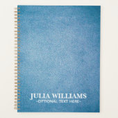 Blue Faux Leather Texture personnalisée (Devant)