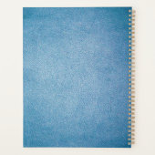 Blue Faux Leather Texture personnalisée (Dos)