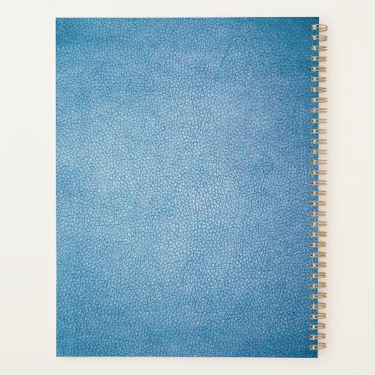 Blue Faux Leather Texture personnalisée (Dos)