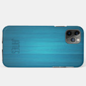 Blue Faux Wood Case-Mate iPhone Case (Achterkant (horizontaal))