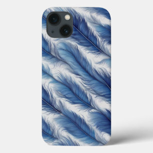 Blue Feather Pattern Art Print iPhone 13 Hoesje