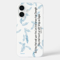 Blue Feathers Rise op Eagles Wings iPhone Case