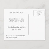 Blue Felicitaties Gewichtsverlies Prestatie Briefkaart (Achterkant)