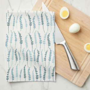 Blue Fern Print Cottage Decor Theedoek