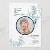 Blue Ferns foto uitnodiging (Voorkant / Achterkant)