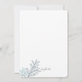 Blue Ferns Photo Invitation (Dos)