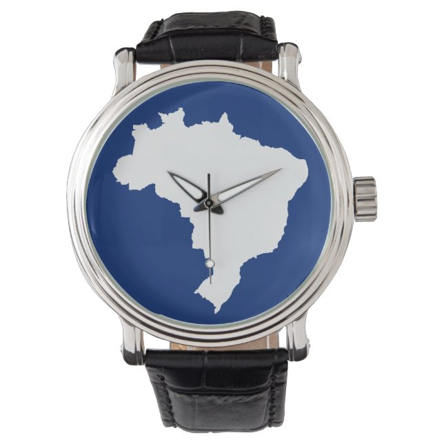 Blue Festive Brazilië Horloge (Voorkant)