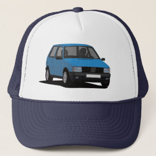 Blue Fiat Uno 80's supermini Trucker Pet