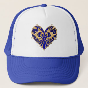 Blue Filigree Heart Pet
