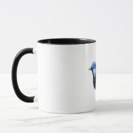 Blue Finch Bird customisable  Mok