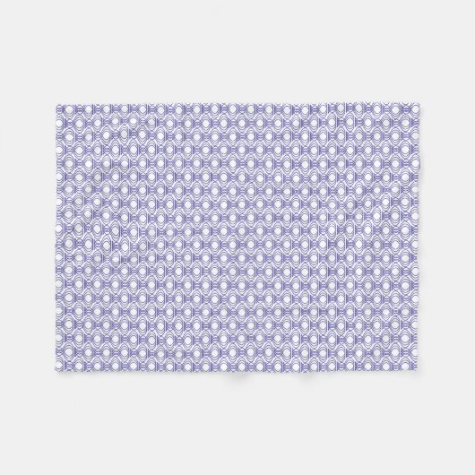 Blue Finial Pattern Fleece Deken (Voorkant (Horizontaal))